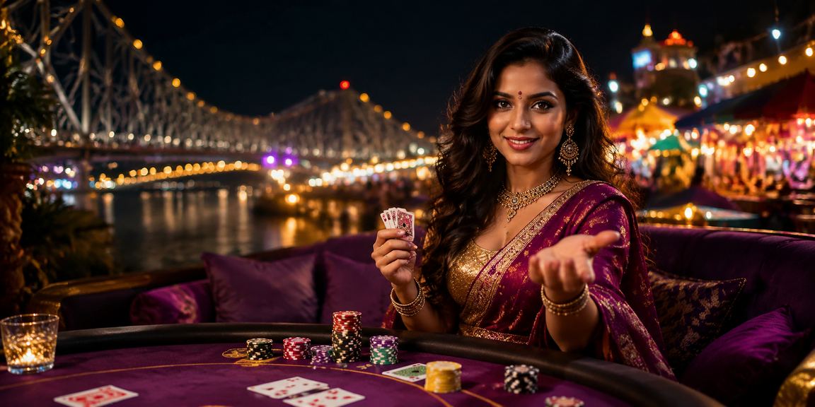 Lottery tickets and gaming in Kolkata night market